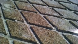 diamond cut pattern grooved concrete